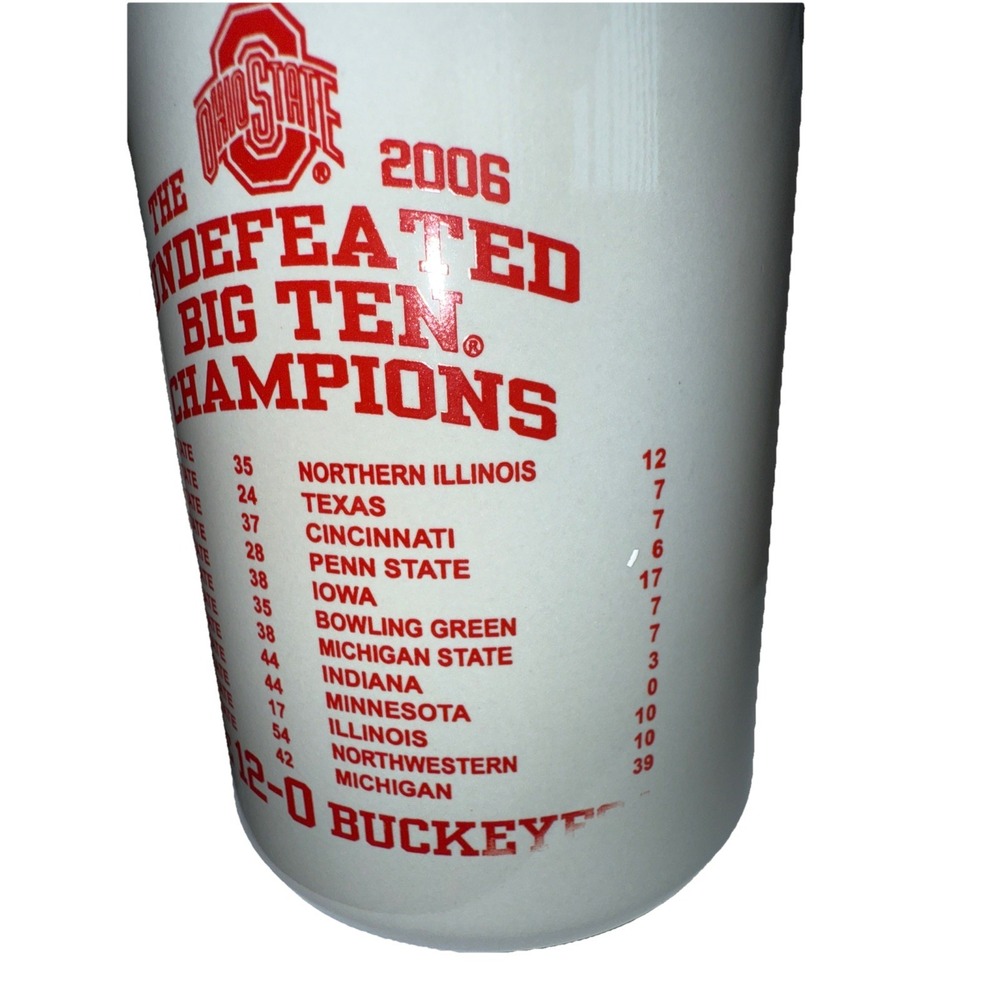 2006 Ohio State Mug OSU Buckeyes Big Ten Champions Perfect Season Coffee Cup *!* - Picture 6 of 8
